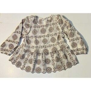 Blu Pepper ~ Flowy, Peplum Blouse ~ Women's Size L